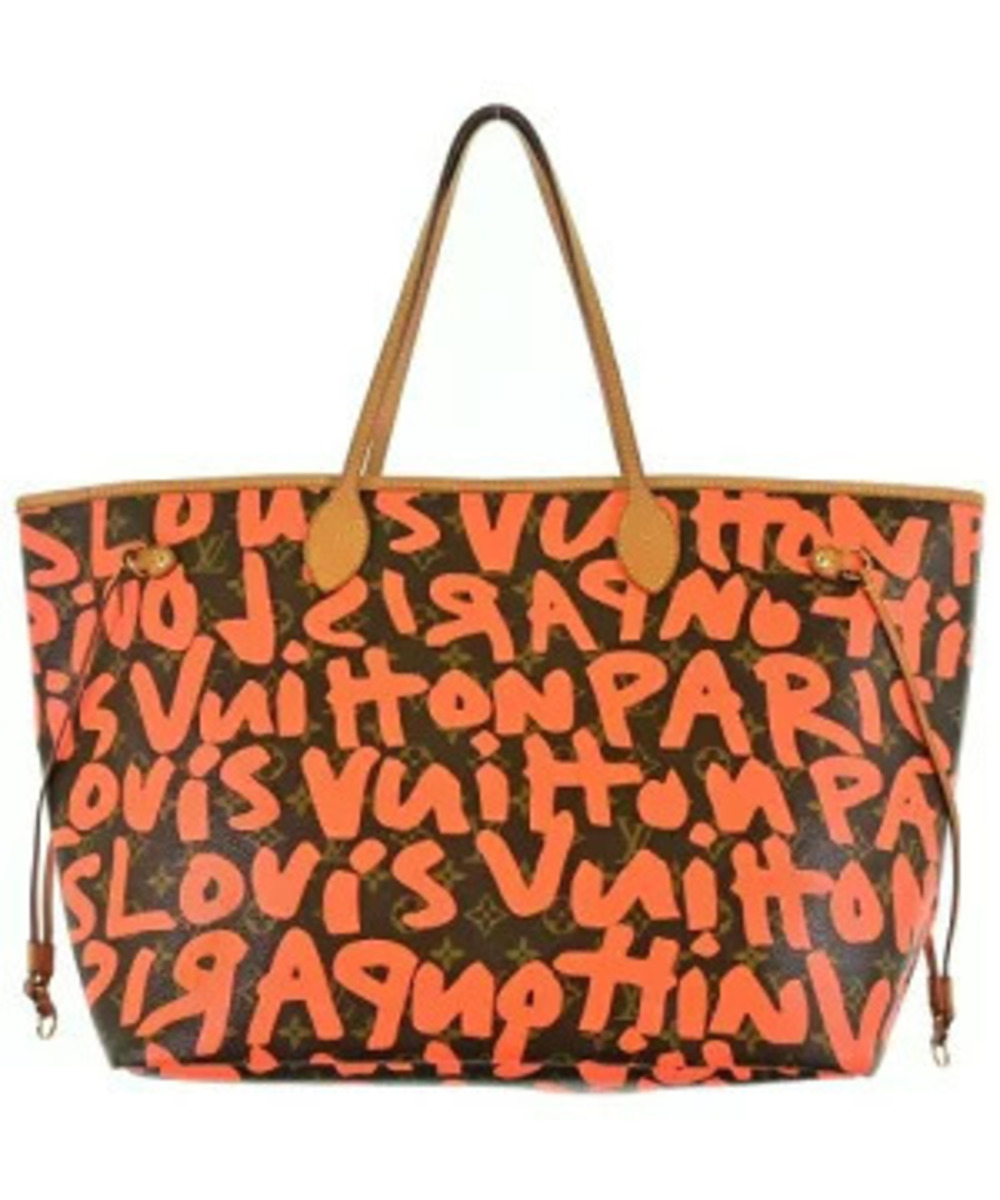 Louis Vuitton Stephen Sprouse Graffiti Neverfull tote bag orange graffiti